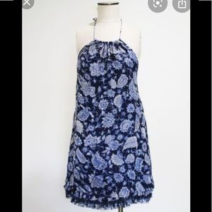 Alice & Olivia silk halter dress xs